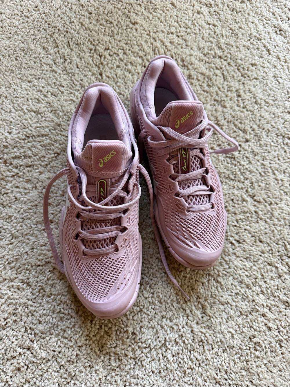 ASICS Women's Light Pink Tennis Shoes